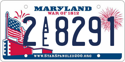 MD license plate 2AE8291