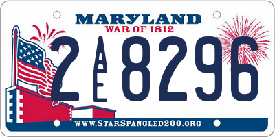MD license plate 2AE8296