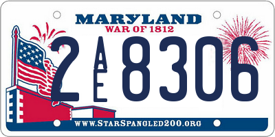 MD license plate 2AE8306