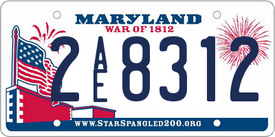 MD license plate 2AE8312