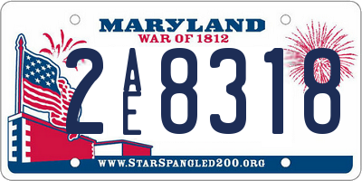 MD license plate 2AE8318