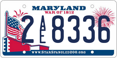 MD license plate 2AE8336