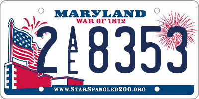 MD license plate 2AE8353