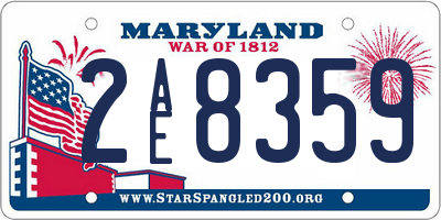 MD license plate 2AE8359