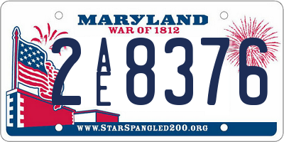 MD license plate 2AE8376