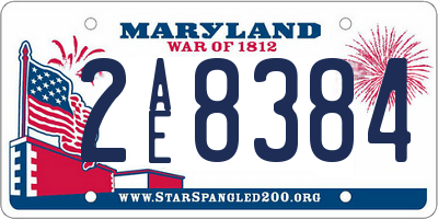 MD license plate 2AE8384