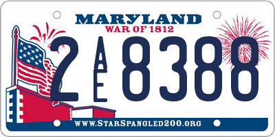 MD license plate 2AE8388