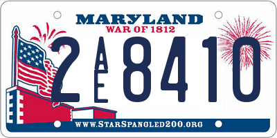 MD license plate 2AE8410