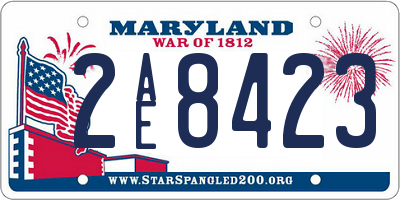 MD license plate 2AE8423