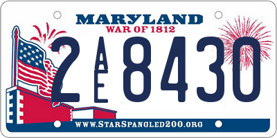MD license plate 2AE8430
