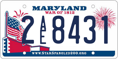 MD license plate 2AE8431