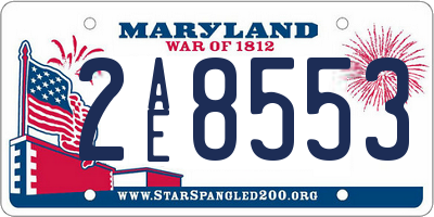 MD license plate 2AE8553