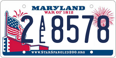 MD license plate 2AE8578