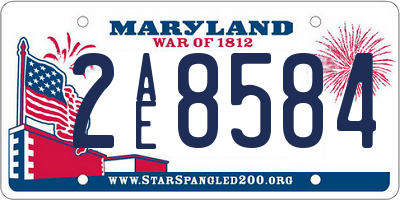 MD license plate 2AE8584