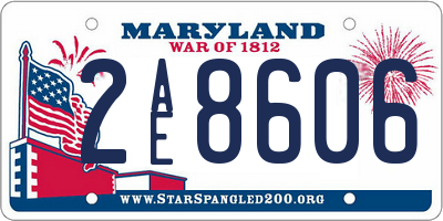 MD license plate 2AE8606