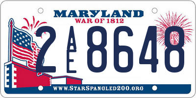 MD license plate 2AE8648