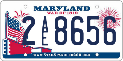 MD license plate 2AE8656