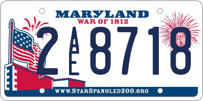 MD license plate 2AE8718
