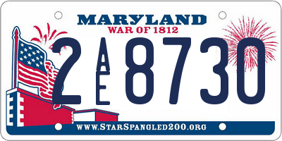 MD license plate 2AE8730