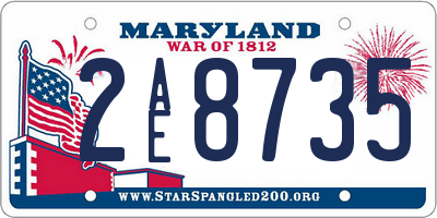 MD license plate 2AE8735