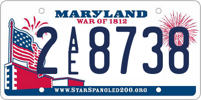 MD license plate 2AE8738