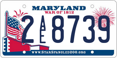 MD license plate 2AE8739
