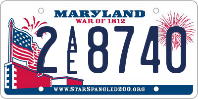 MD license plate 2AE8740
