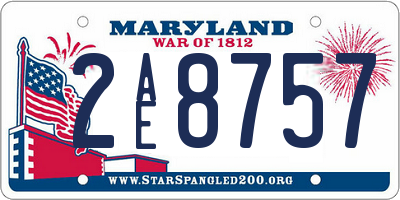 MD license plate 2AE8757