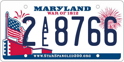 MD license plate 2AE8766