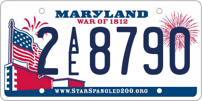 MD license plate 2AE8790