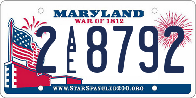 MD license plate 2AE8792