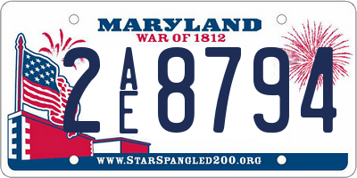 MD license plate 2AE8794