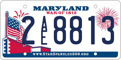 MD license plate 2AE8813