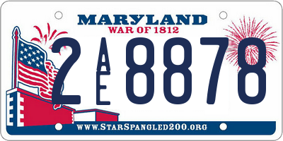 MD license plate 2AE8878