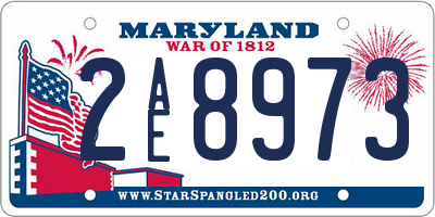 MD license plate 2AE8973