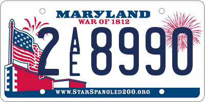 MD license plate 2AE8990