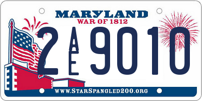 MD license plate 2AE9010
