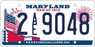 MD license plate 2AE9048