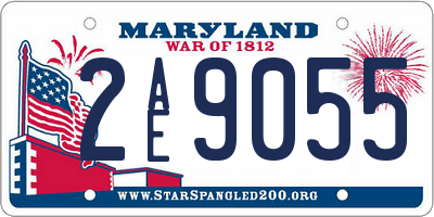 MD license plate 2AE9055