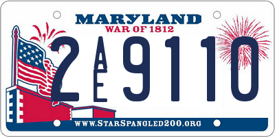 MD license plate 2AE9110