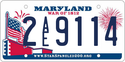 MD license plate 2AE9114