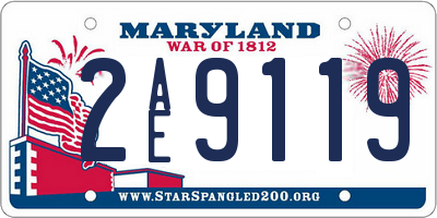 MD license plate 2AE9119