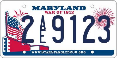 MD license plate 2AE9123