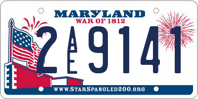 MD license plate 2AE9141
