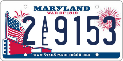 MD license plate 2AE9153