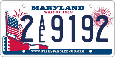 MD license plate 2AE9192