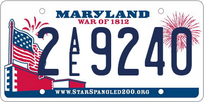 MD license plate 2AE9240
