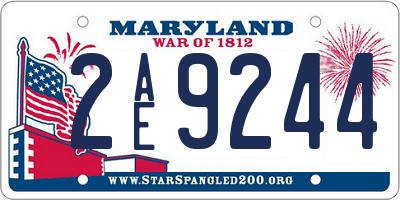 MD license plate 2AE9244