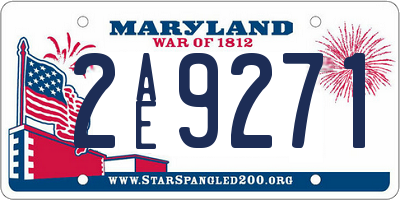 MD license plate 2AE9271
