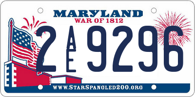 MD license plate 2AE9296